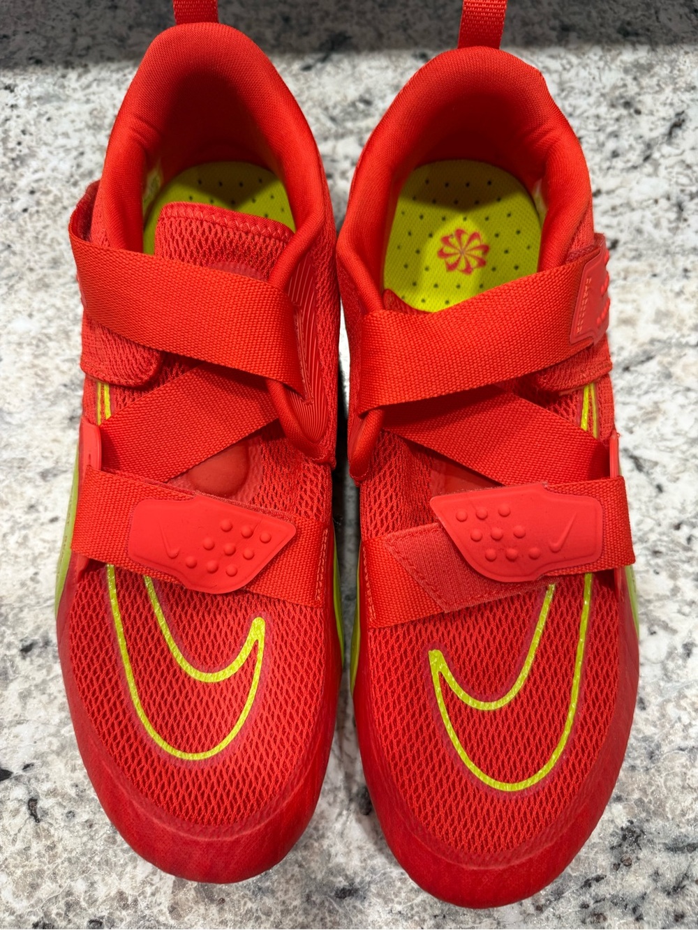 Nike Red and Yellow Mens Athletic Shoes